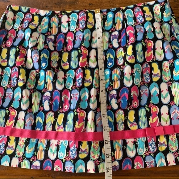 Bamboo Traders Multicolor Flip Flop Ribbon Trim Summer Skort Sz S - Picture 7 of 7